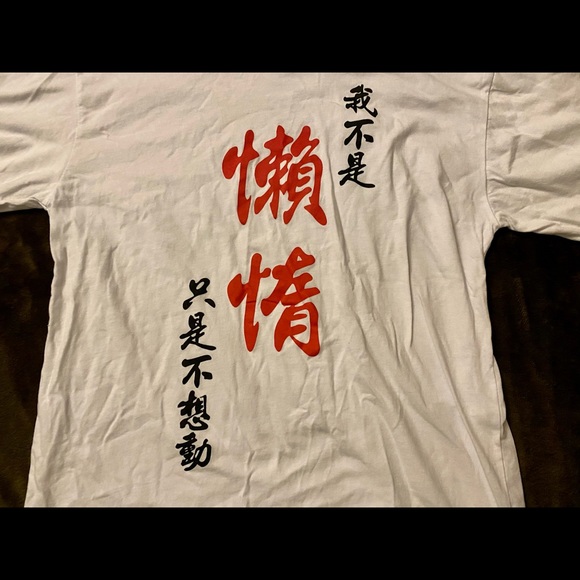 Chinese Writing on a white tee shirt - Picture 5 of 5